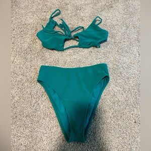Frankie’s Bikini Green cutout swim set
